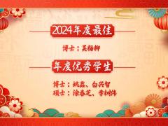 恭喜中心学生荣获2024学年“年度最佳学生”和“年度优秀研究生”